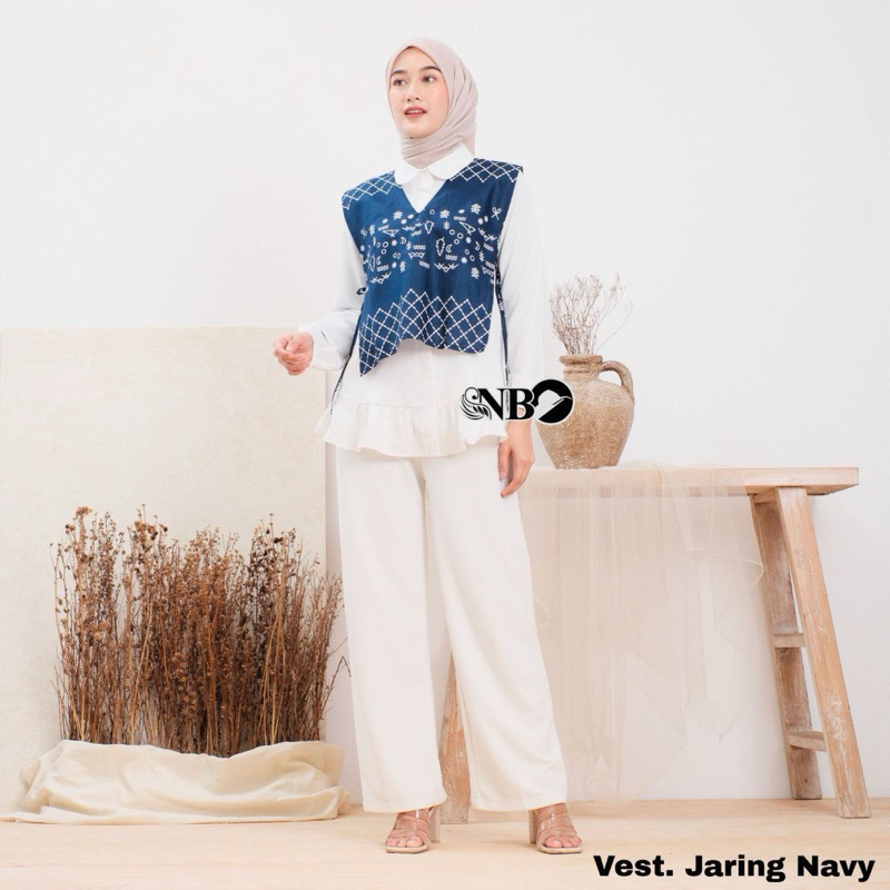 Atasan Baju Batik Vest Rompi Crop Top Wanita Modern All Size