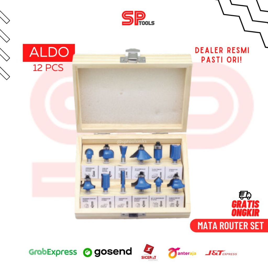 MATA ROUTER / ROTER / RUTER / PROFIL KAYU SET 12PCS ALDO