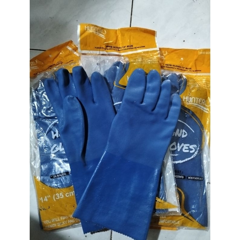 PVC Sarung Tangan/Sarung Tangan PVC/HUNTER PVC Sarung Tangan /  Sarung tangan HUNTER PVC biru kimia 