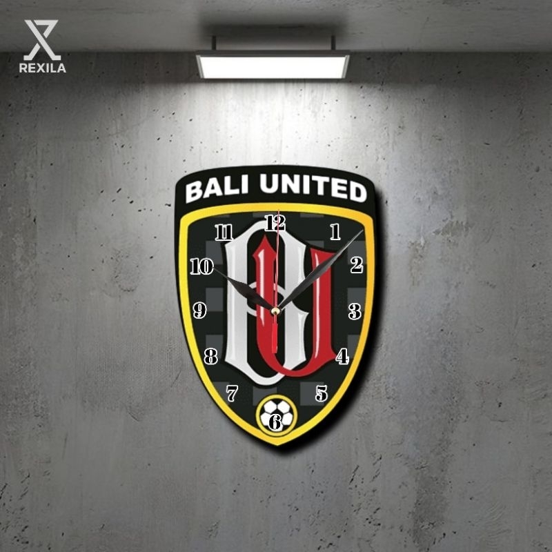 Jam Dinding Bali United Kayu Ukir 3d Club Bola Liga 1 Indonesia | Jam Dinding Aesthetic | Jam Dindin