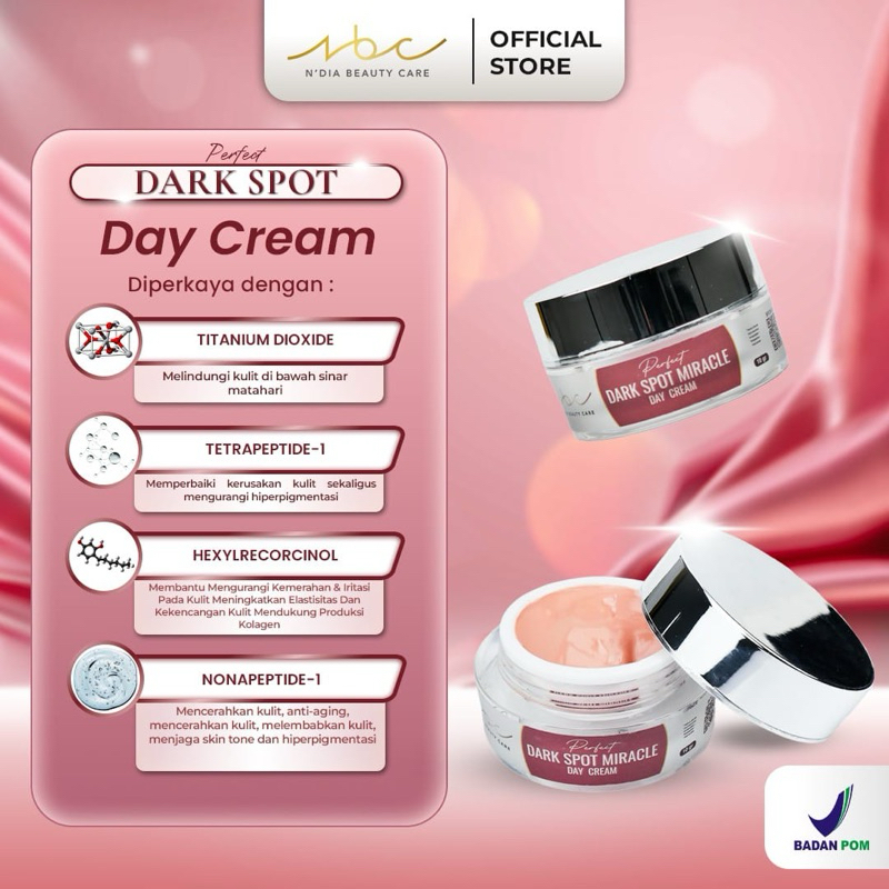 nbc day cream perfect dark spot krim siang untuk wajah flek ndia beauty care