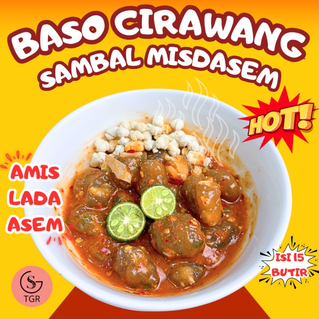 

Baso Cirawang Sambal Misdaseem Hot! Amis Lada Asem - BOCITANG