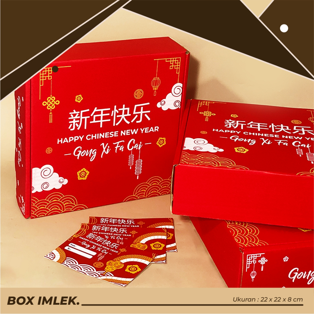 

BOX/KARDUS IMLEK 24 x 24 x 7 cm - CustomBox/Karton/Gift/CustomPrinting/Polos/Hampers/Souvenir