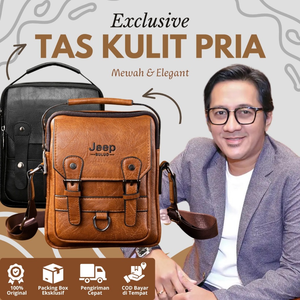 [BEST SELLER] TAS JEEP Kulit Premium | Tas Selempang | Sling Bag Pria | Original