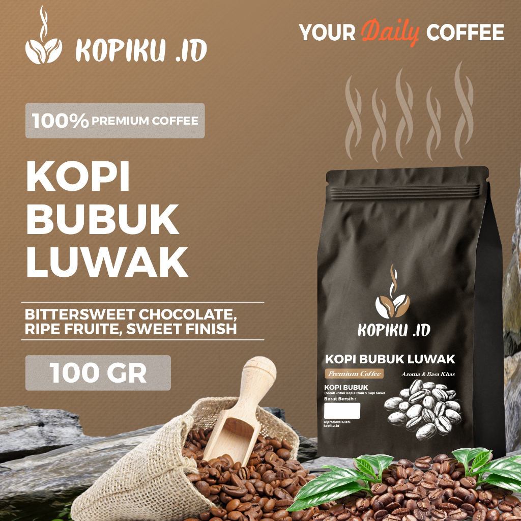 

Kopiku.id - Bubuk kopi luwak 100g Freshly Roasted Coffee premium