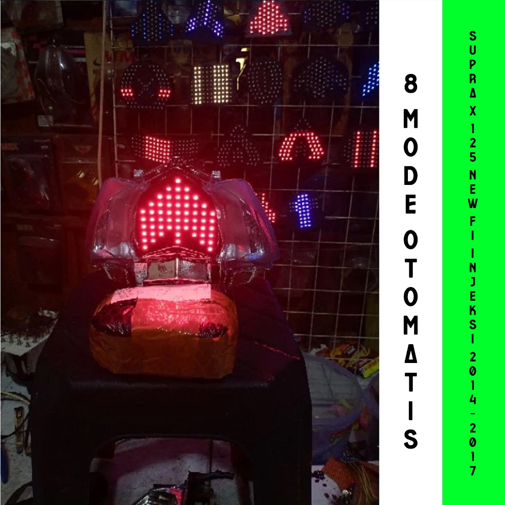 Stoplamp Lampu running supra x 125 new fi injeksi 2014-2017 5 tr 8 mode otomatis PNP