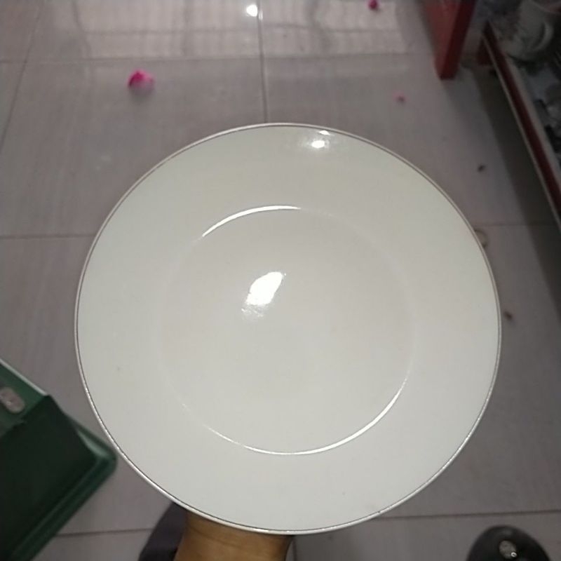 piring keramik pink lotus