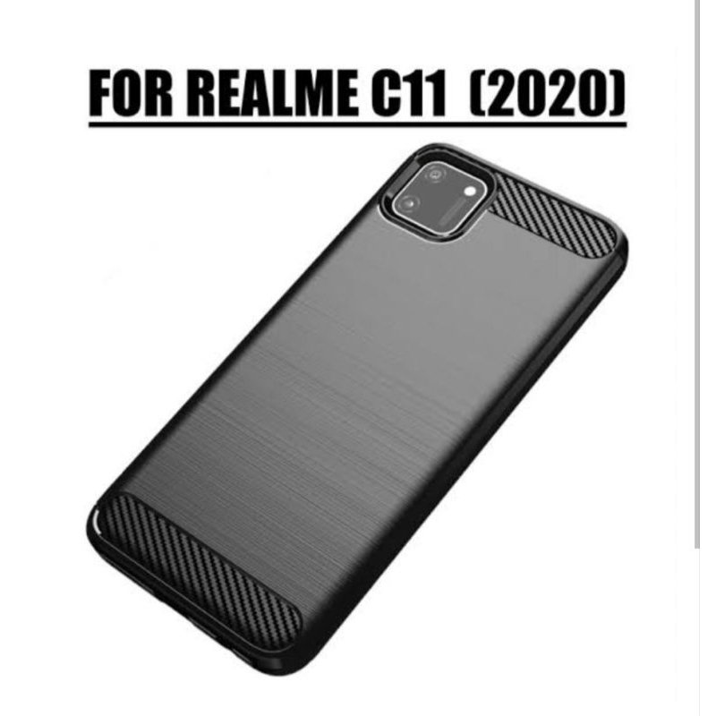 Softcase Silikon Ipaky Carbon Realme C11 Realme C11 2020