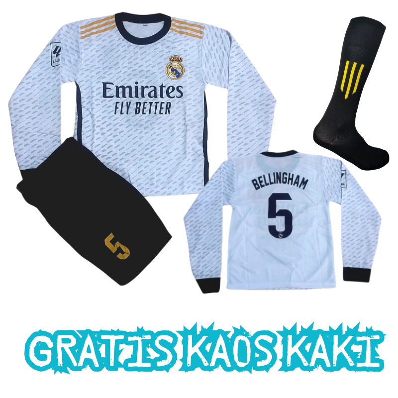 BAJU KIPER ANAK MADRID PUTIH/SETELAN BAJU BOLA KIPER REAL MADRIDPUTIH USIA 6-12THN