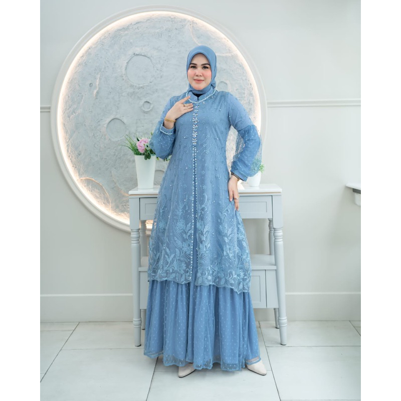 DJM KHADIJAH DRESS / GAMIS PESTA TULE / GAMIS LEBARAN 2025