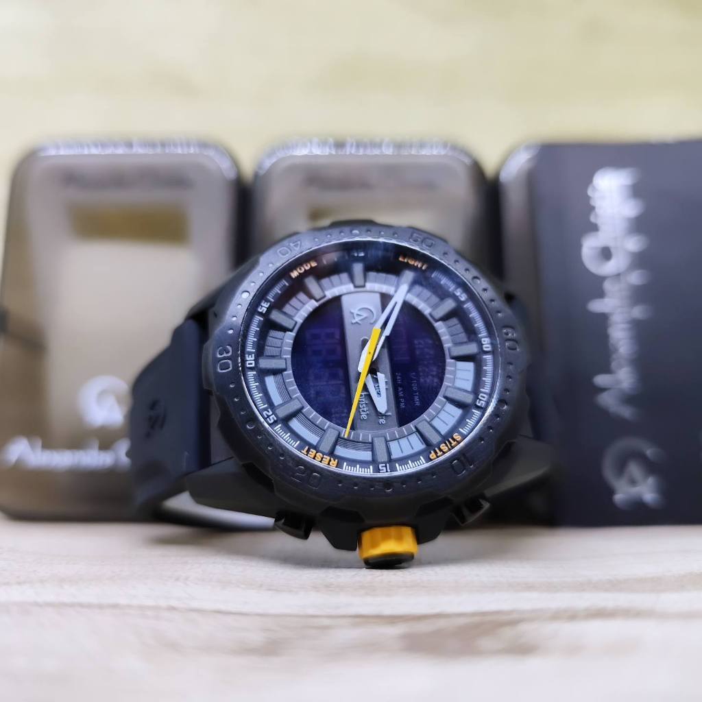 JAM TANGAN PRIA ALEXANDRE CHRISTIE 9370 MH RUBBER ORIGINAL