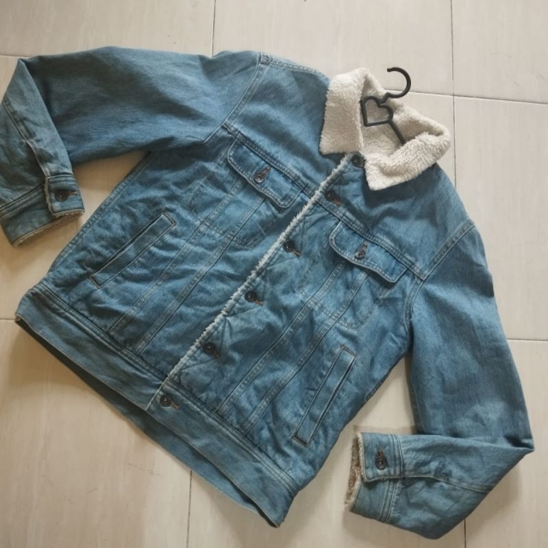 Jacket Denim GU GLOBAL UNIQLO Size M Outdoor Sport Vintage Casual Original