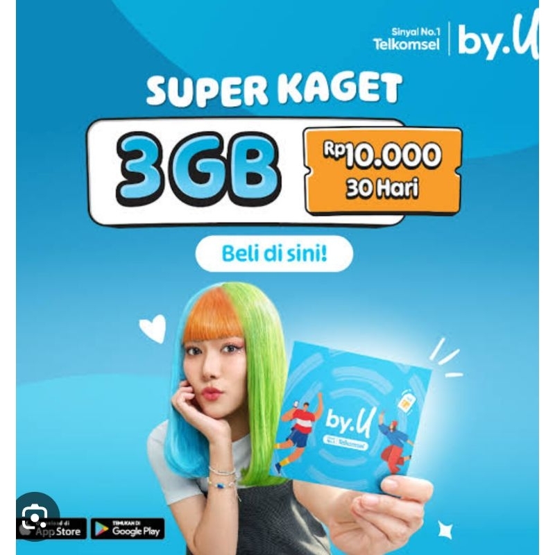 KARTU PERDANA By U Telkomsel KUOTA 3GB 1BULAN MASA AKTIF SELAMANYA