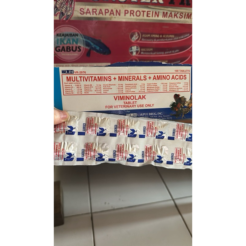 Obat VIMINOLAK untuk ayam aduan