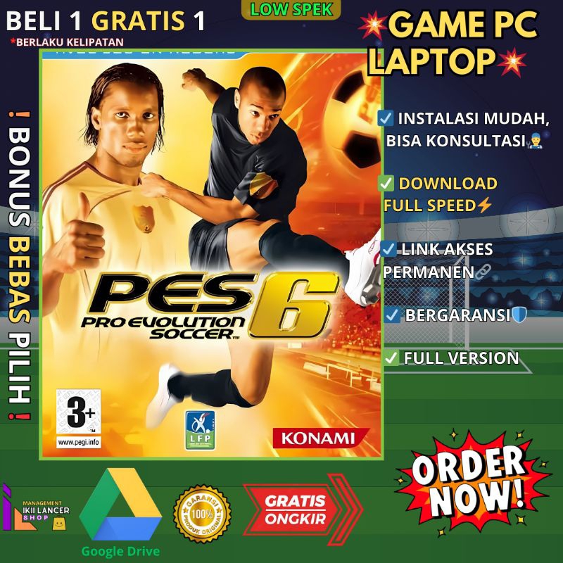 PES 6 - PC LAPTOP GAMES - ORIGINAL WINDOWS