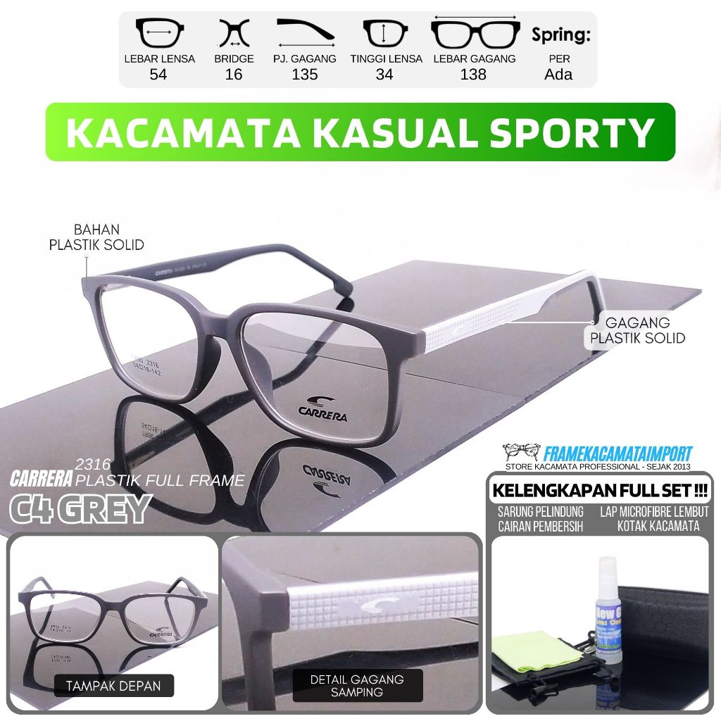Kacamata Minus Photocromic Pria Plastik Kasual Kualitas Optik