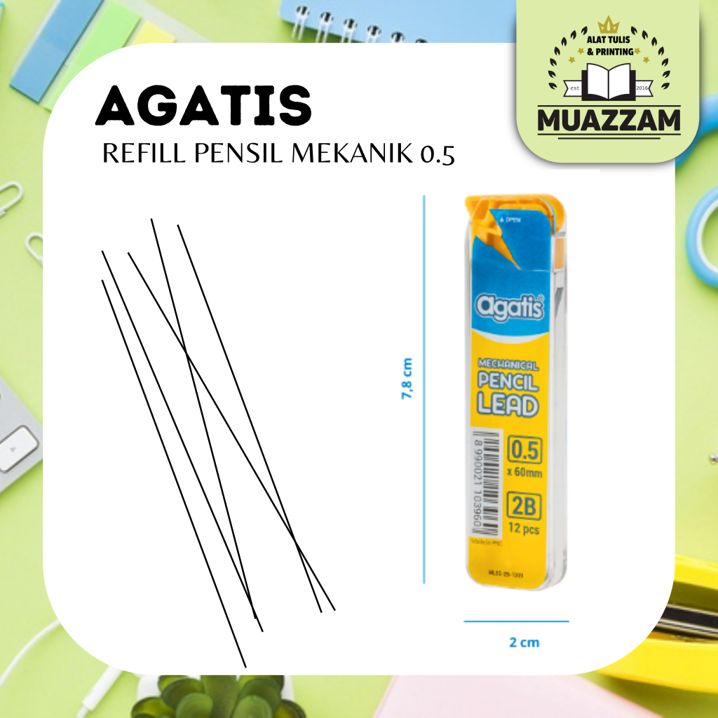 

Agatis Eco Mechanical Pencil Lead 0.5mm Refill Lead