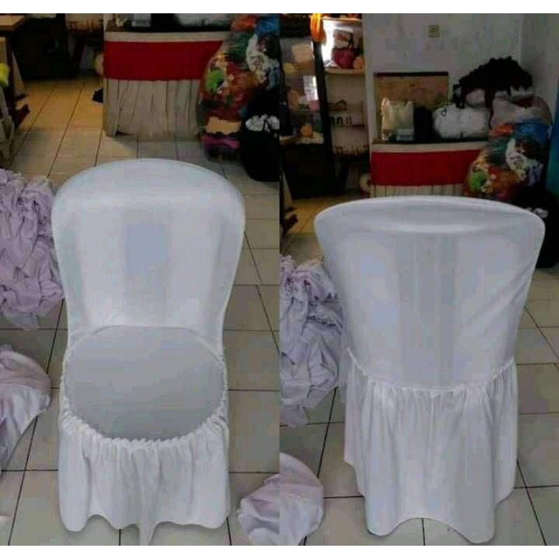 sarung kursi plastik 101 putih polos