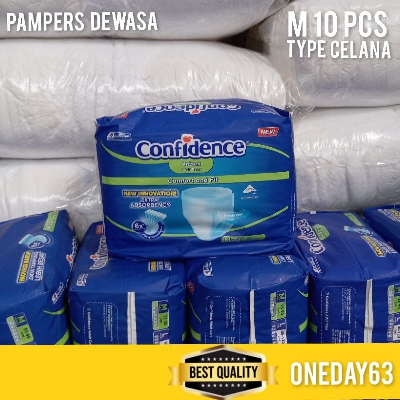 Confidence Pampers Dewasa M10 PCS Type Celana Pampers Orang Tua Lansia Ibu Menyusui