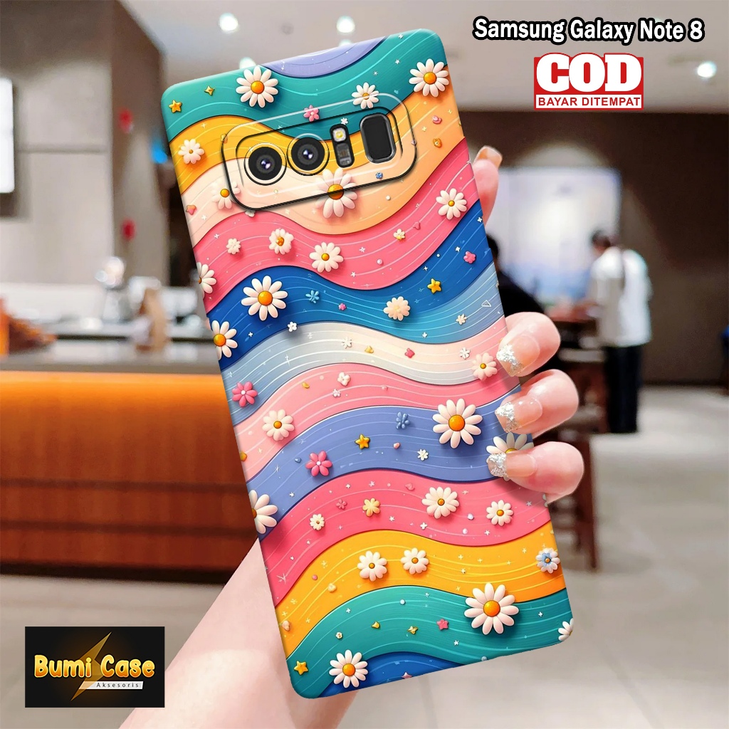 Bumi Case Samsung Galaxy Note 8 - Fashion Case Bunga - Softcase Pro Camera Samsung Galaxy Note 8 - C