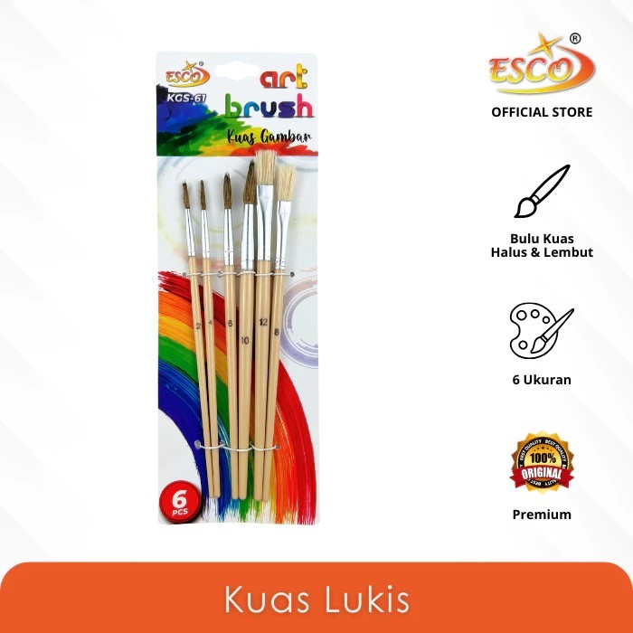 

Kuas Lukis / Gambar Esco KGS-61 Art Brush Set