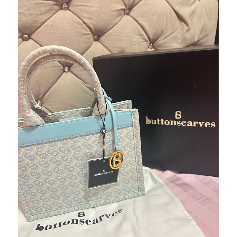 Tas Buttonscarves Bimu Jacquard Small New sky way