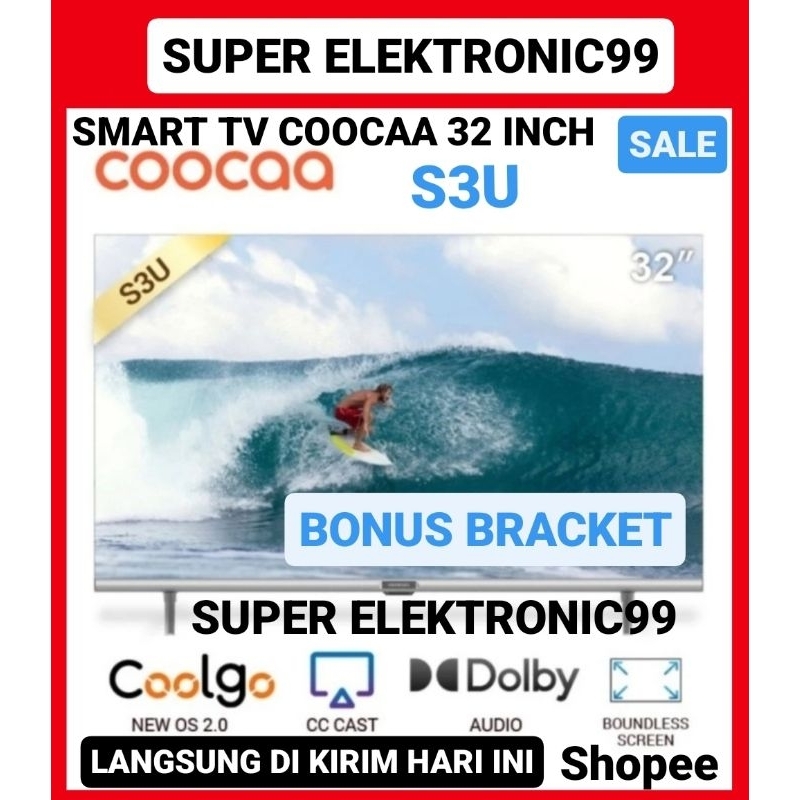 ( PROMO TERBATAS ) COOCAA 32 inch Digital Smart TV Digital TV Youtube Coocaa 32S3U