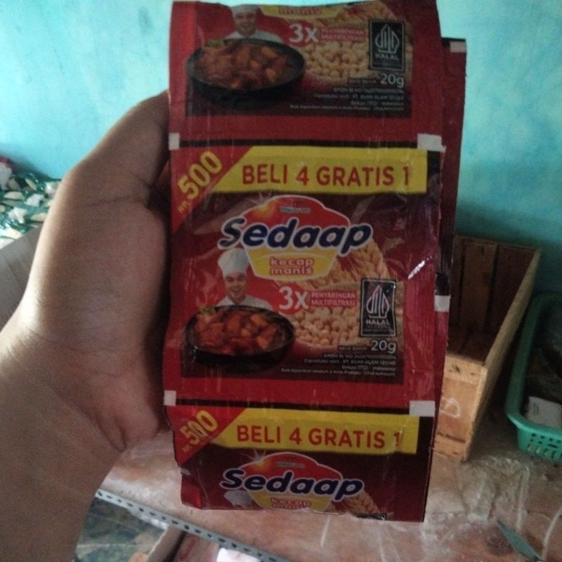 

Kecap sedap 20gr ( isi 15pcs )