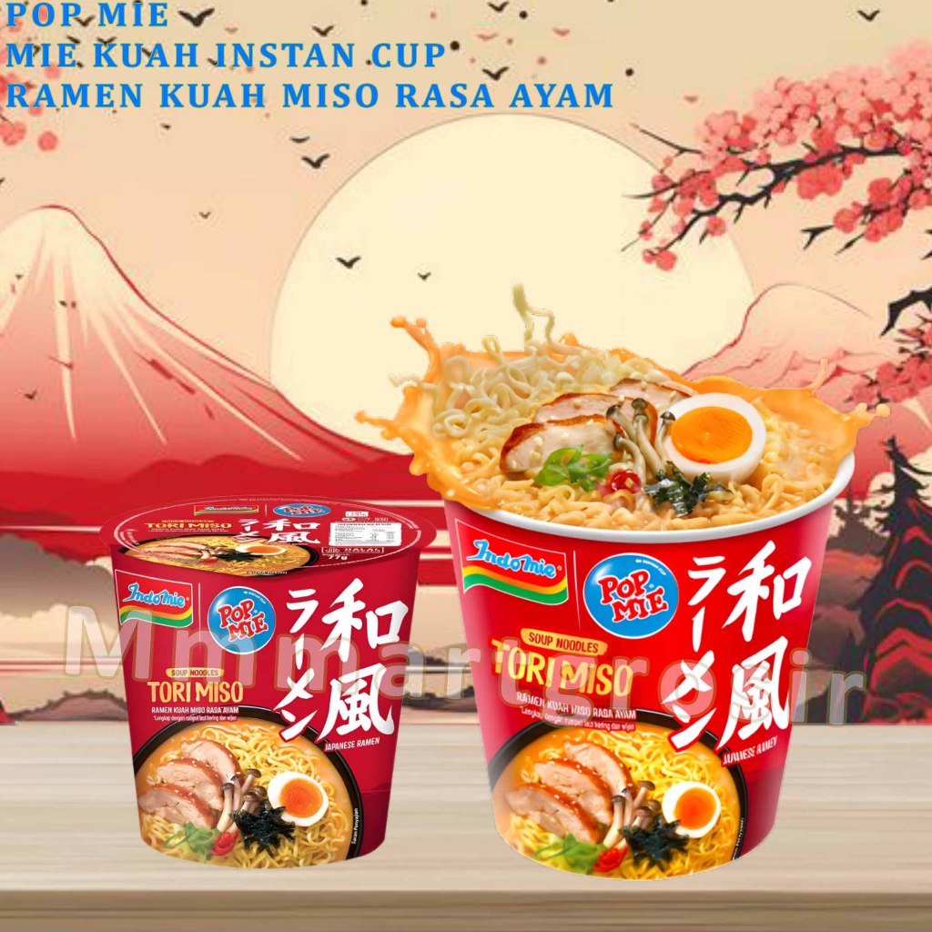 

Pop Mie Cup Tori Miso / Mie Kuah Instan Cup / Ramen Kuah Miso Rasa Ayam / 77gr