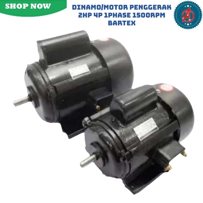 Dinamo / Motor Penggerak 2 HP 4P 1 Phase 1500 RPM Bartex