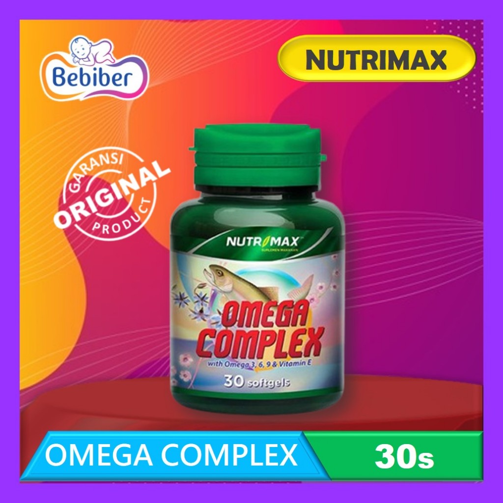 Nutrimax Omega Complex Isi 30 Tablet - Vitamin Omega 3 Komplek - Vitamin Minyak Ikan - Bebiber