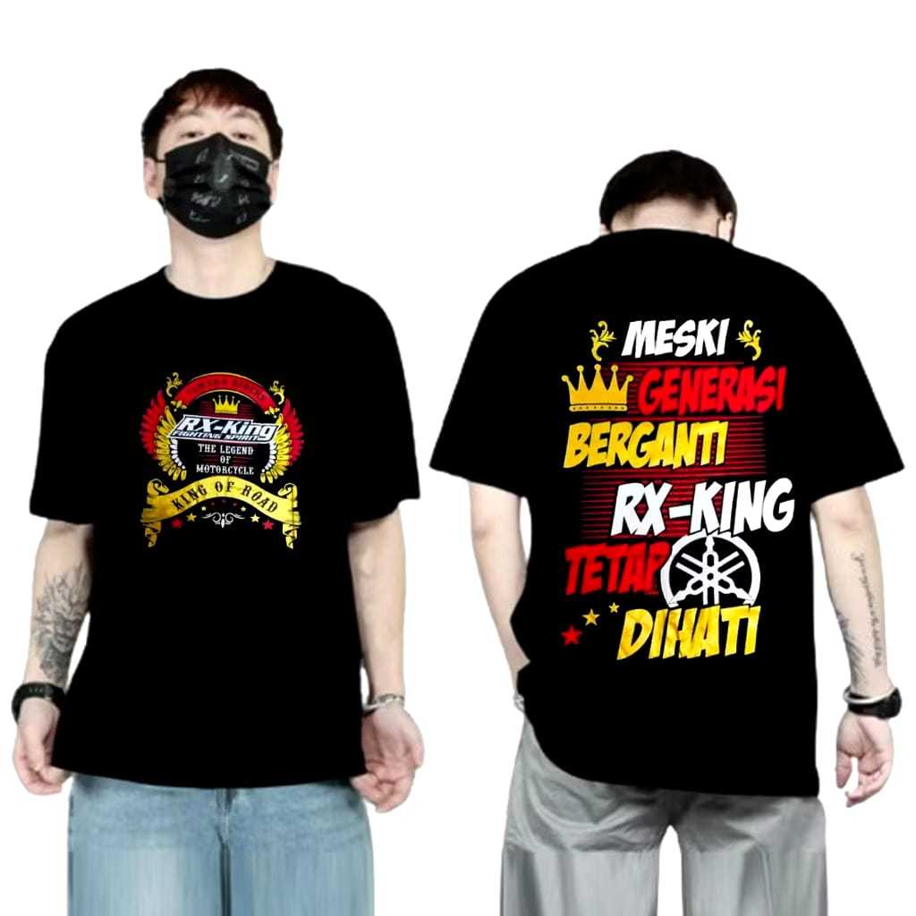 POMO TERBARU KAOS OBLONG STREETWEAR RK-KING SAYAP  / KAOS KATUN / KAOS MOTOR / KAOS RX-KING /KAOS DI