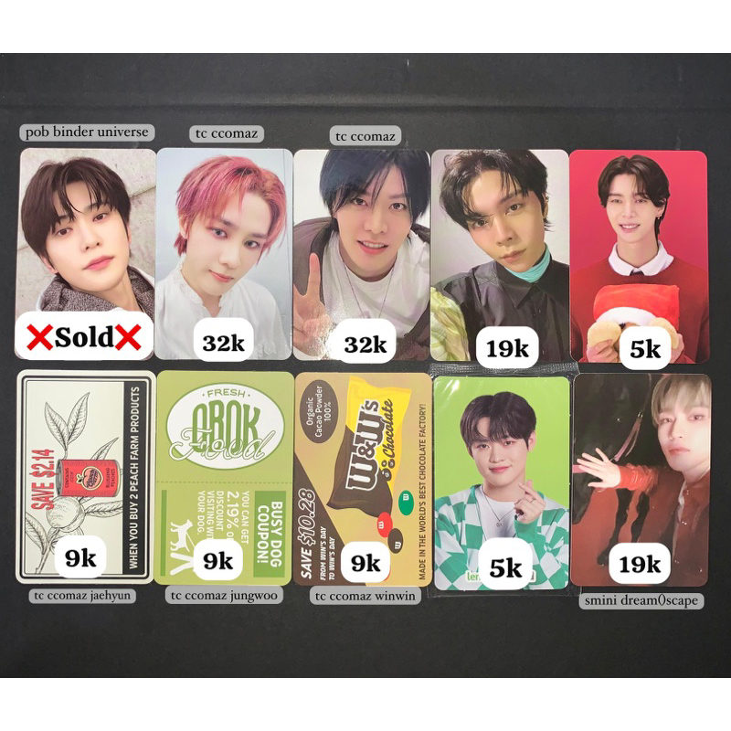 PHOTOCARD NCT 127 DREAM TC CCOMAZ YUTA KUN JAEHYUN WINWIN JUNGWOO JOHNNY STICKER WAYV LEMONILO CHENL