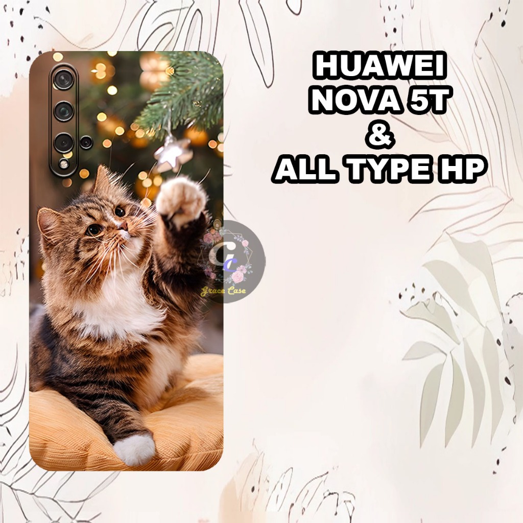 (GC26) Softcase karet Hp HUAWEI NOVA 5T Terbaru 2024 | Case Motif KUCING | Case  Hp HUAWEI NOVA 5T  