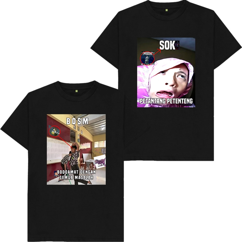 Kaos Meme Stiker Wa - Kaos Lucu - Kaos Unik -  Unisex Pria Wanita