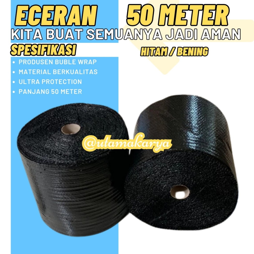 

BUBLE WRAP 95 CM x 50 METER PACKING BUBLE PLASTIK GELEMBUNG