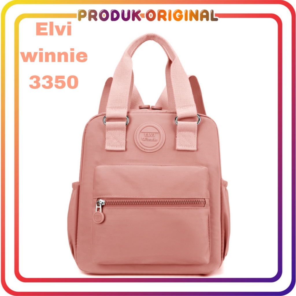 Elvi winnie ori - Tas ransel wanita Elvi winnie 3350 nilon waterproof tas ransel wanita import