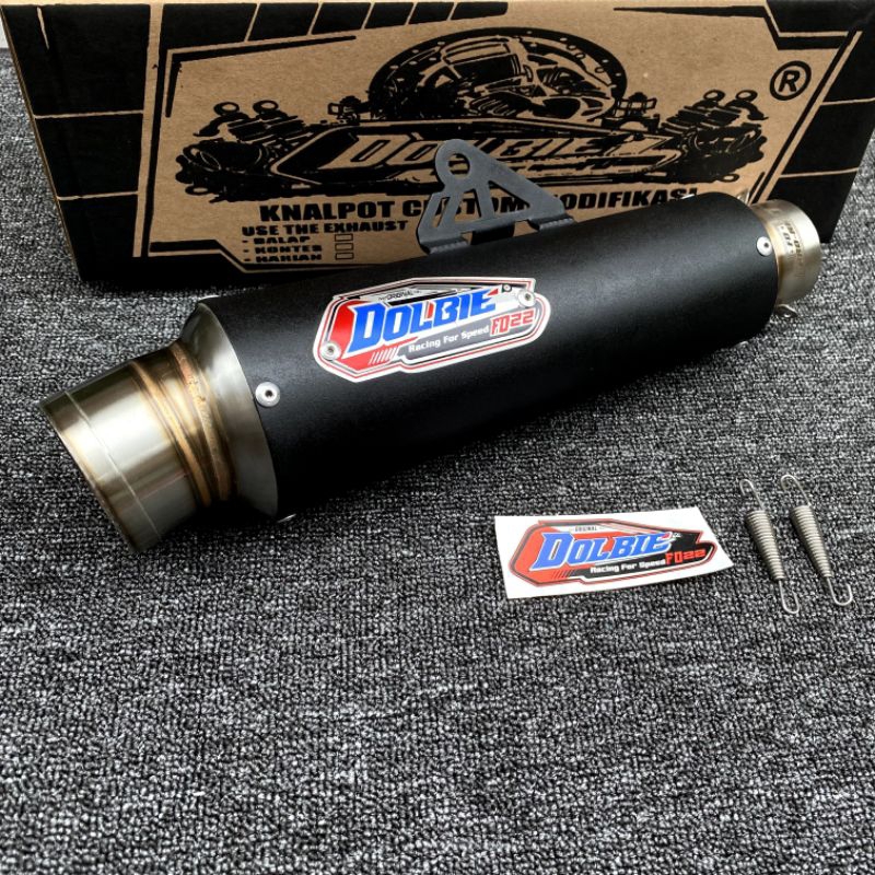 silincer kompetisi black coting panjang 25cm inlet 50mm