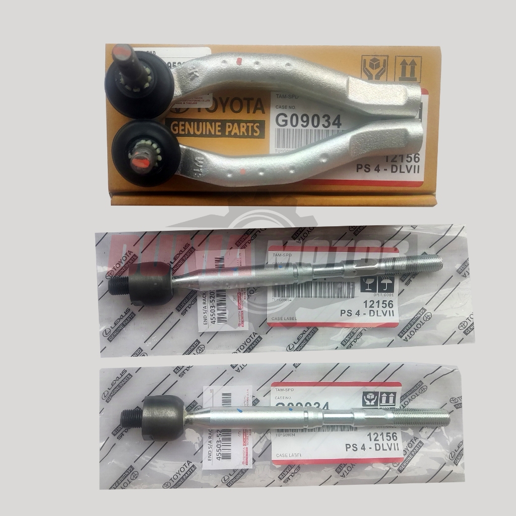 Rack End + Tie Rod End Toyota Yaris Bakpao & Vios Gen 2 2006 - 2013 | 1 Set Isi 4 Pcs
