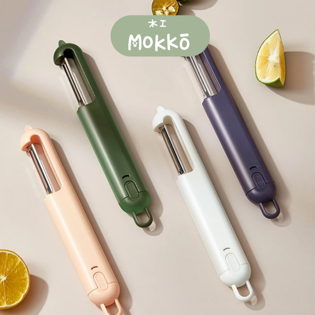 MOKKO - REI Pengupas Serbaguna Mudah Parutan Buah Buahan Minimalis Alat Pengupas Kulit Pisau Kupas B