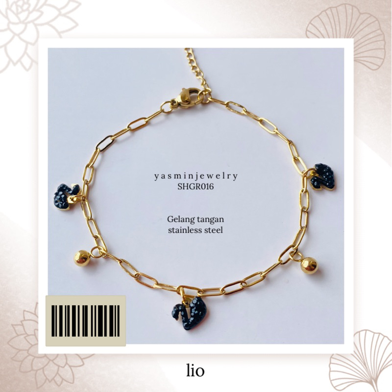 SHGR 016 lio gelang titanium angsa bracellet bebek swarovski anti luntur murah