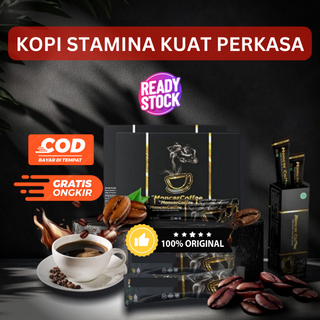 

CoffeeMooceerr Original Kopi Stamina Pria Kuat Tahan Lama 1 Box 8 Sachet Segelas Bikin Puas BPOM