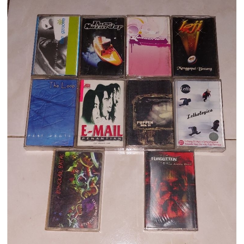 kaset pita THE GROOVE-Mata Telinga Hati / PURE SATURDAY / KONSERIUS / LOJI-Menggapai Bintang / THE L