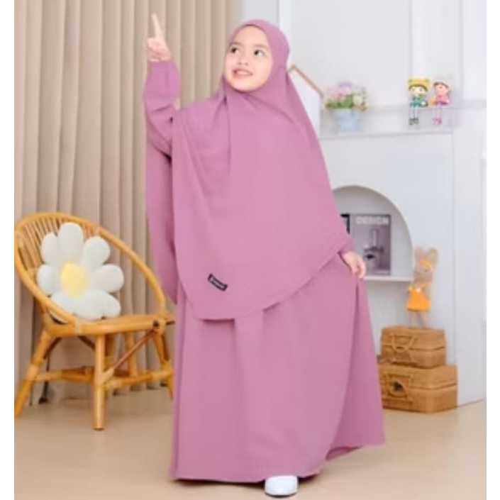 COD Gamis Anak Syar'i lebaran usia 2- 12 tahun fatimah free cadar, Gamis anak terbaru