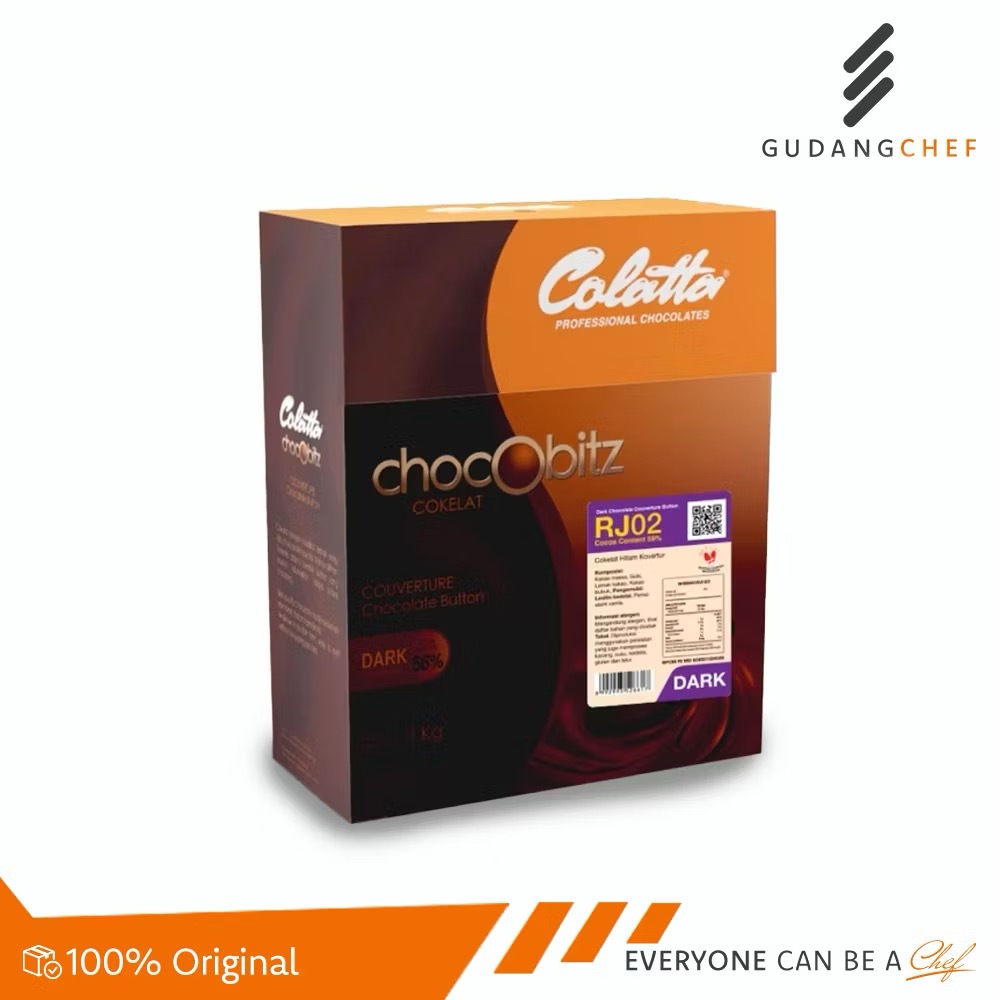 

Colatta Chocobitz Dark Couverture Coklat 1Kg - Ideal untuk Praline & Dekorasi Kue