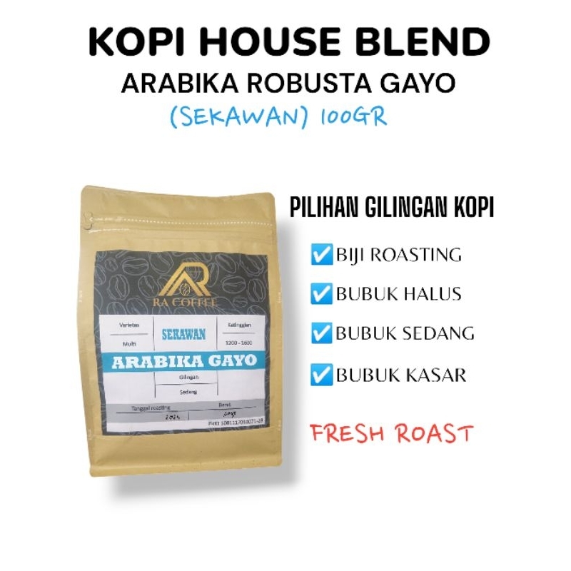 

KOPI GAYO HOUSE BLEND ARABIKA ROBUSTA GAYO/100GR