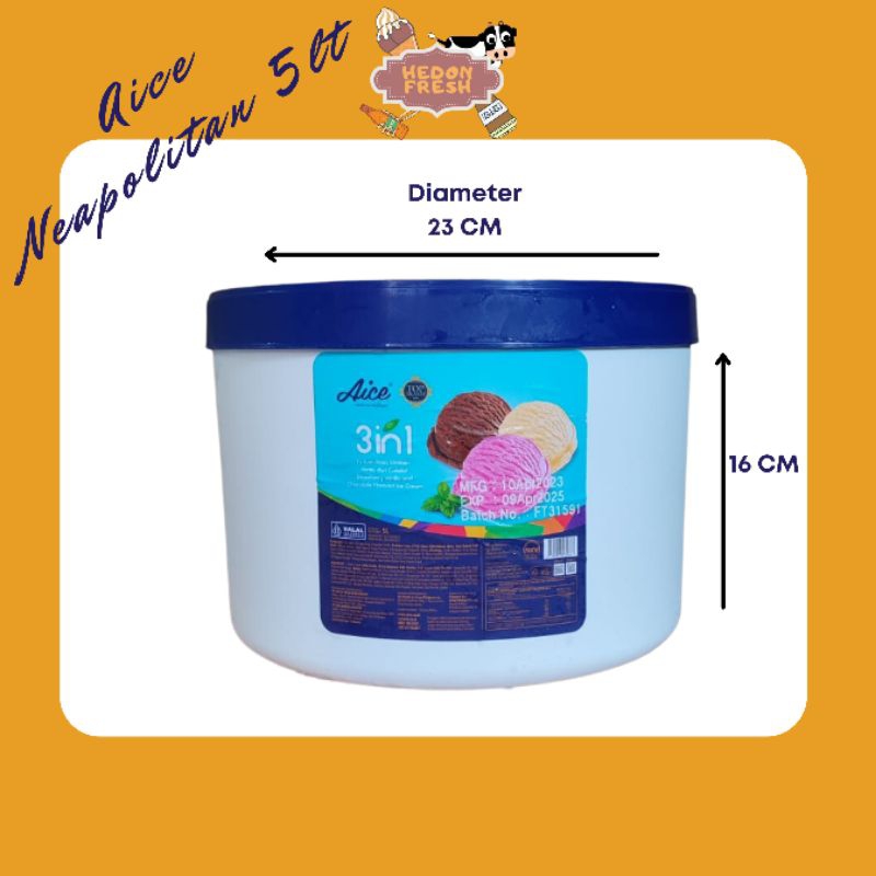 

Ice Cream Aice Neapolitan 3 in 1 ( Vanilla, Chocolate dan Strawberry)