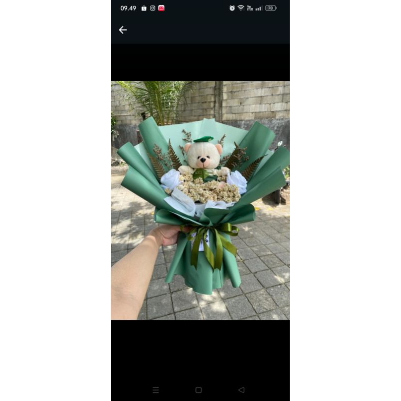 buket boneka adelweis/ buket boneka/ buket boneka profesi/ boneka TNI/ boneka toga/ boneka polisi/