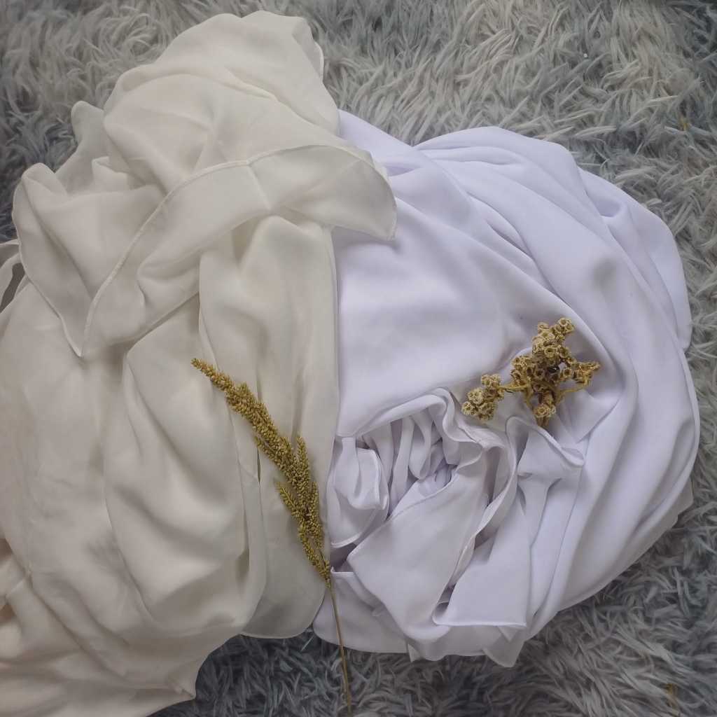 TERPOPULER Hijab Muslimah - Hijab Jilbab Bergo Instan Basic Bisban- Chiffone Arab- XXL