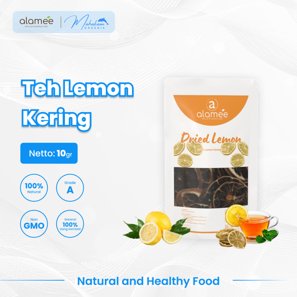 

ALAMEE Dried Lemon Slice Tea Kering Teh Herbal Iris Organik Minuman 10gr